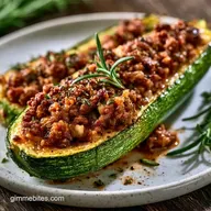 Zucchini Boats with Ground Beef