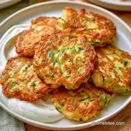 Zucchini Fritters Greek with Feta