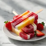 Strawberry Fruit Popsicles: Velvety and Refreshing