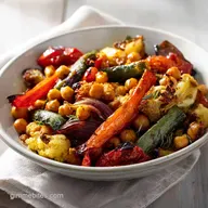 Veggie Lunch Idea with Roasted Chickpeas