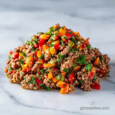Basic Beef Skillet Recipe for 4 Servings Recipe Card