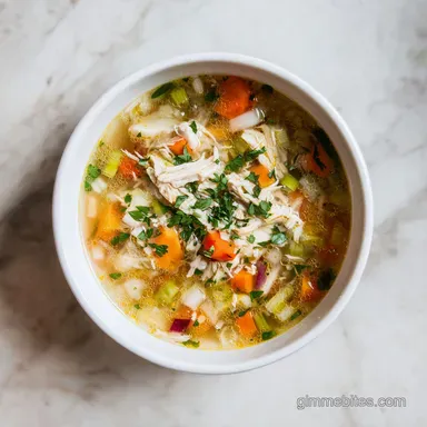 Chicken and Stars Soup in 35 Minutes Recipe Card