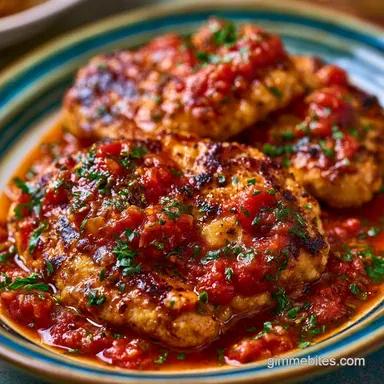 Chicken With Red Sauce in 30 Minutes Recipe Card