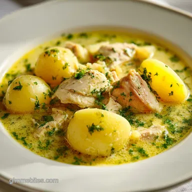 Recipe for Colombian Food with Chicken and Potatoes Recipe Card