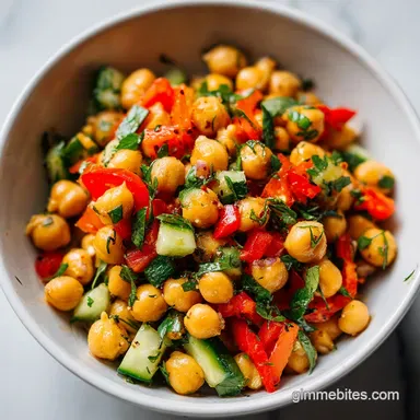 Chickpea Salad in 10 Minutes Recipe Card