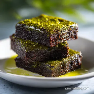 Fudgy Matcha Brownie Recipe with Cocoa Powder Recipe Card