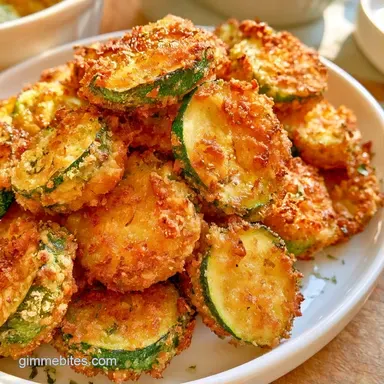 Crispy Garlic Zucchini Bites Recipe Card