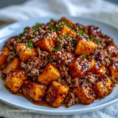 Beef Bowl with Sweet Potato Recipe Card
