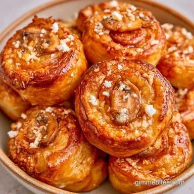 Mushroom Puff Pastry Bites in 35 Minutes Recipe Card