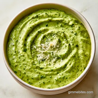 Pesto Cheese Dip in 10 Minutes Recipe Card