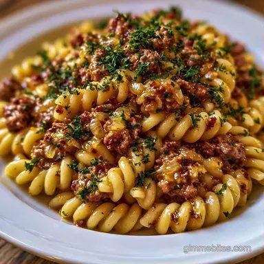 Simple Beef Pasta Meal in 30 Minutes Recipe Card