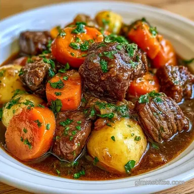 Slow Cooker Beef Stew for 6 Servings