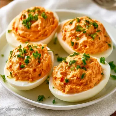 Spicy Deviled Eggs with Sriracha