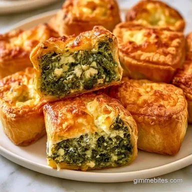 Spinach Puff Pastry Bites in 30 Minutes Recipe Card