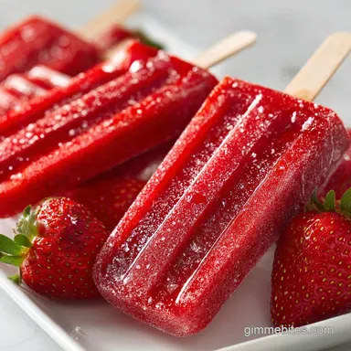 Strawberry Ice Pops with Maple Syrup: Velvety Fruit Base Recipe Card