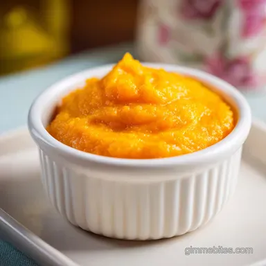 Infant Puree Recipe with Sweet Potato and Apple in 25 Minutes Recipe Card