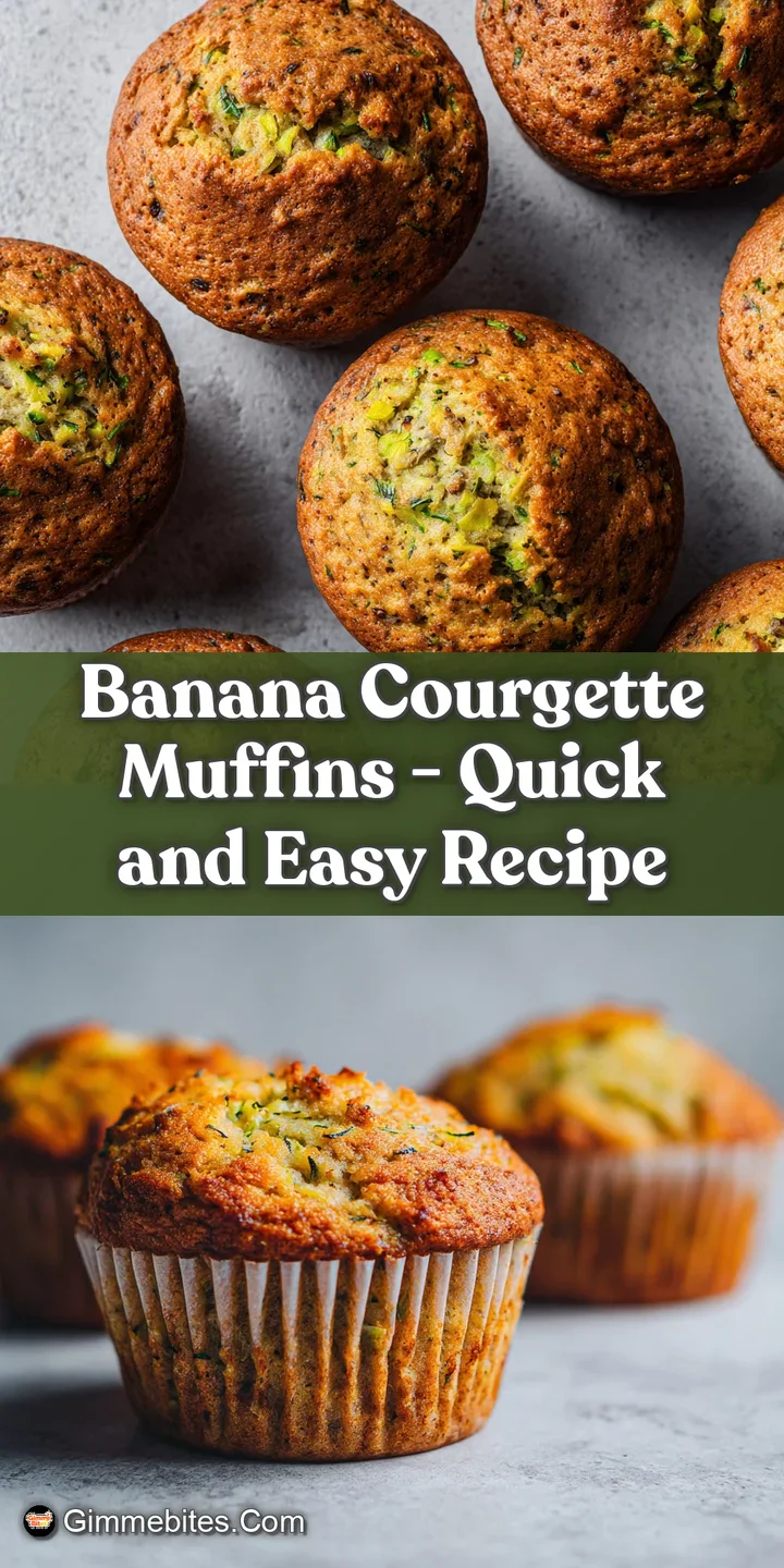 A moist muffin interior reveals soft banana chunks and finely grated green courgette.