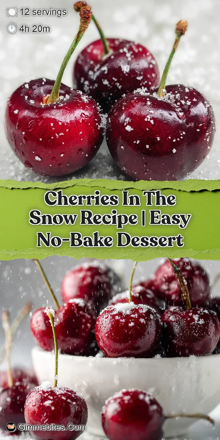 Close-up of plump, juicy cherries contrasting with the pillowy texture of angel food cake. A refreshing, sweet treat is sh...