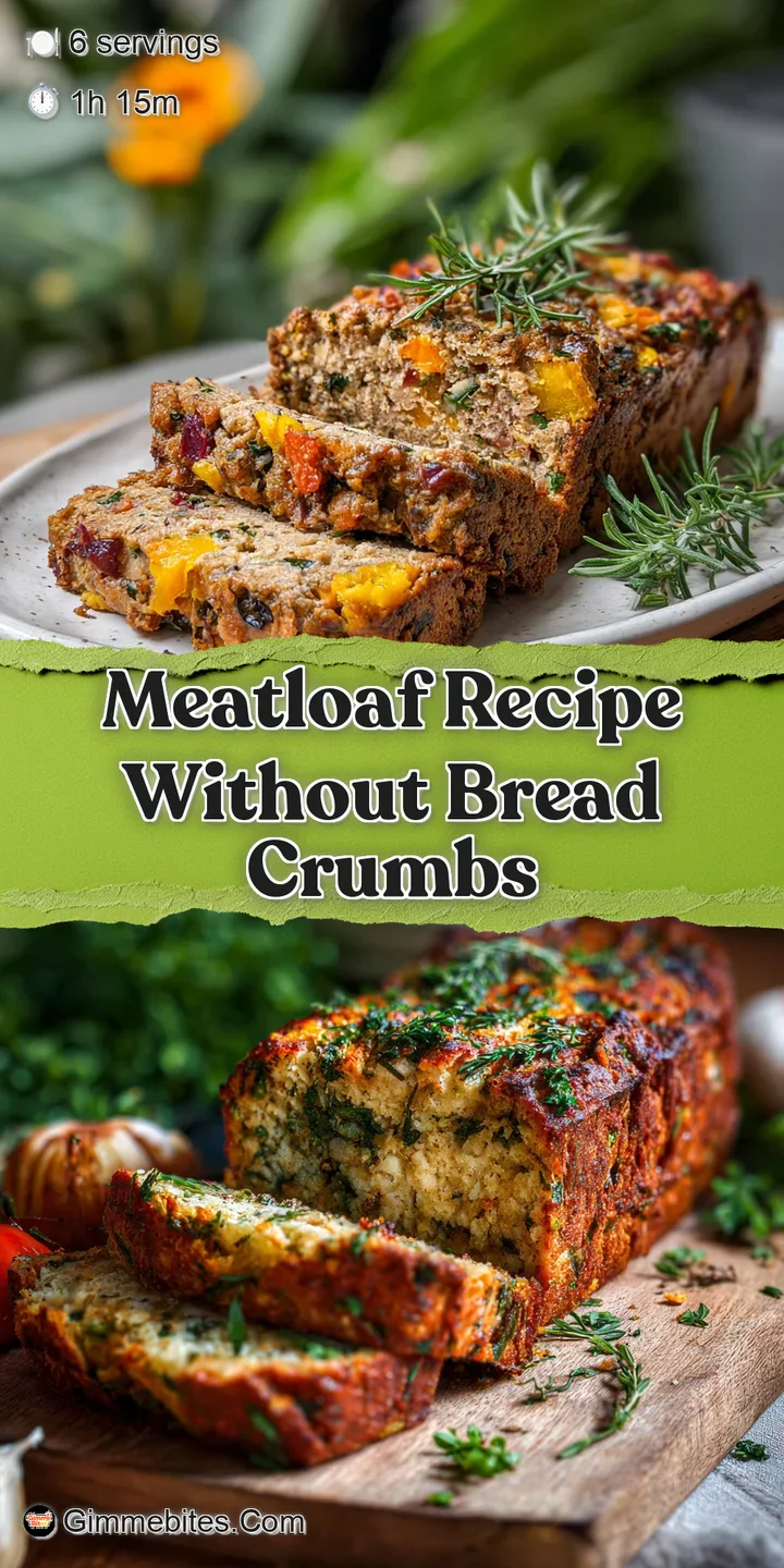 Close-up of savory meatloaf showing the tender, juicy texture, and caramelized glaze with flecks of herbs, promising a del...