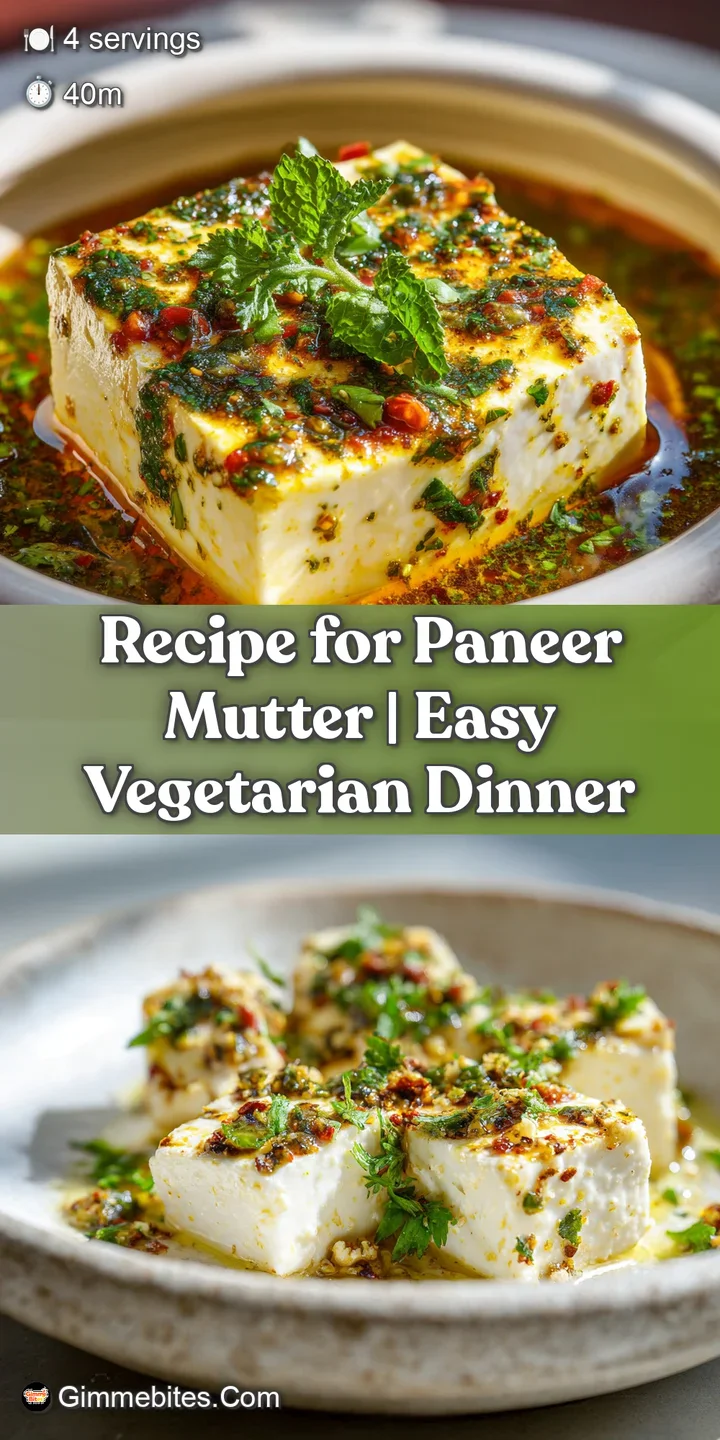 Close-up of Paneer Mutter showing the silky, glistening texture of the gravy and the fresh colors of paneer and peas.