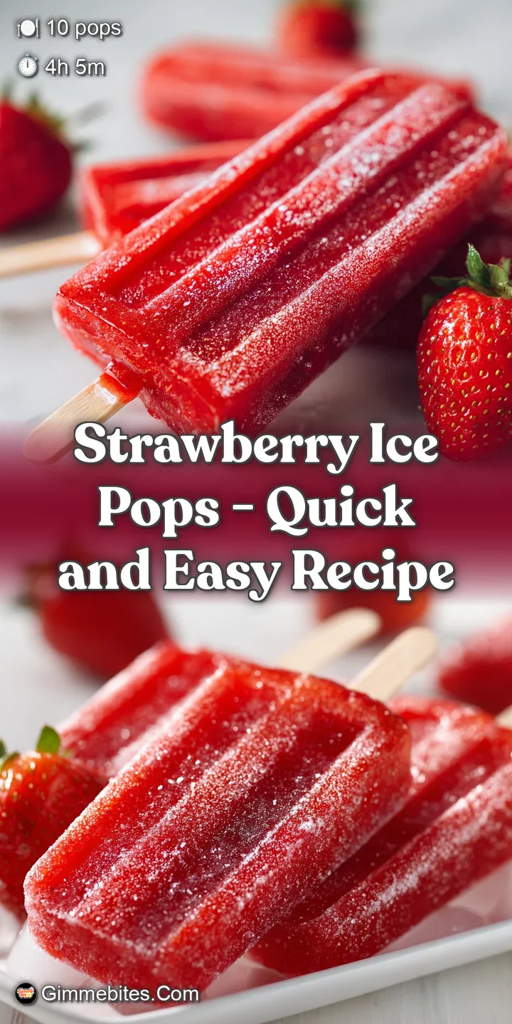 Macro shot of a frosty red fruit pop with a thick drip of golden syrup glistening on its icy, textured surface.