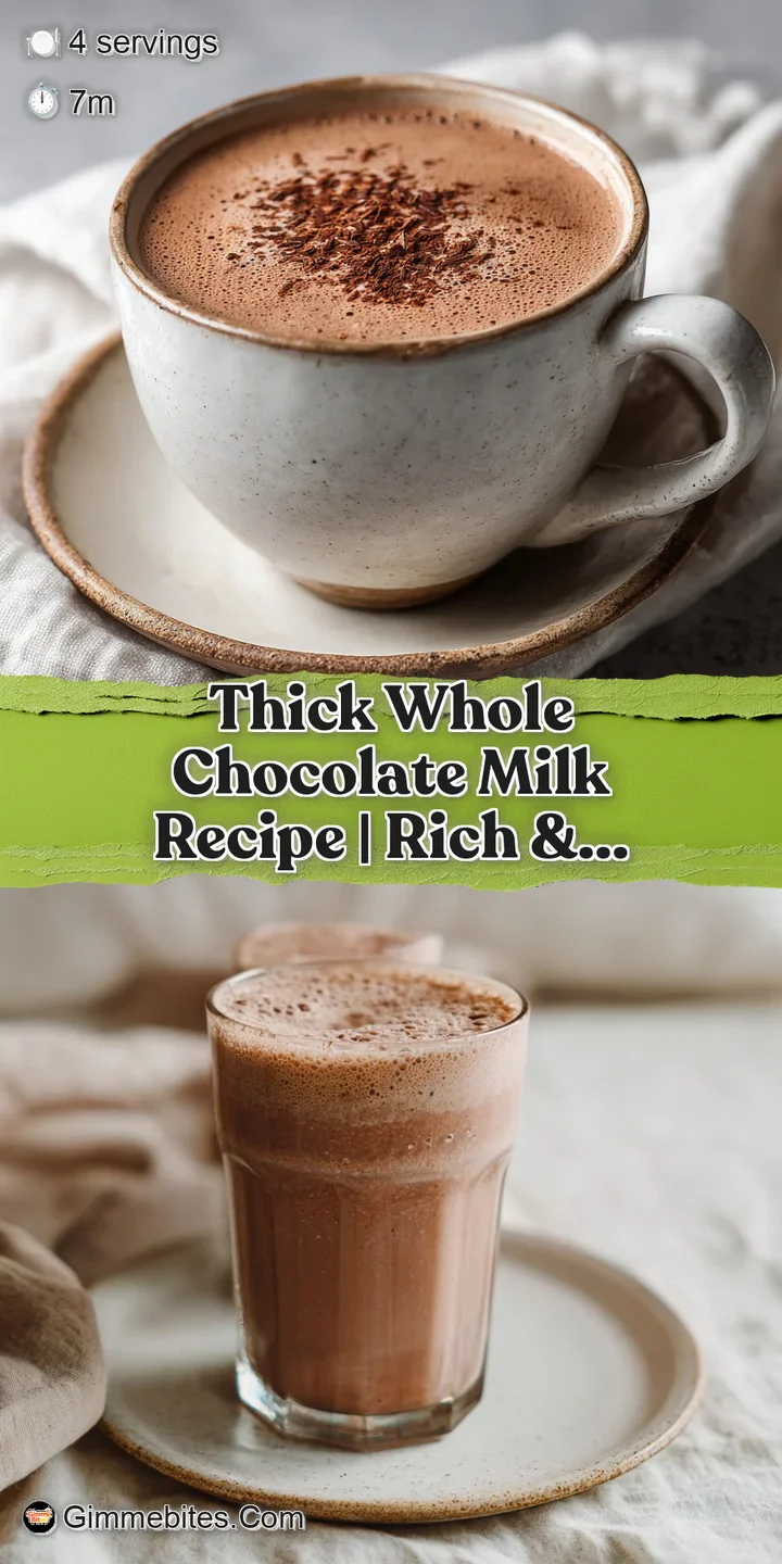 Close-up of creamy, whole chocolate milk showing the perfect, smooth texture and enticing dark brown color, ready to drink.