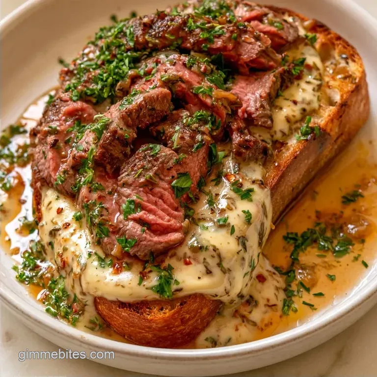 Boursin Cheese Steak Crostini