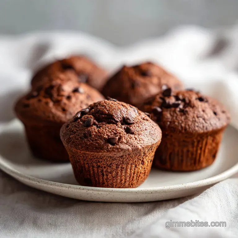 chocolate veggie muffins - appetizing dish ready to serve