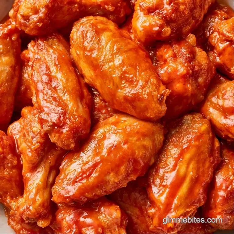 Glazed orange chicken wings elegantly stacked on a dark slate platter beside crisp celery and white dipping sauce.