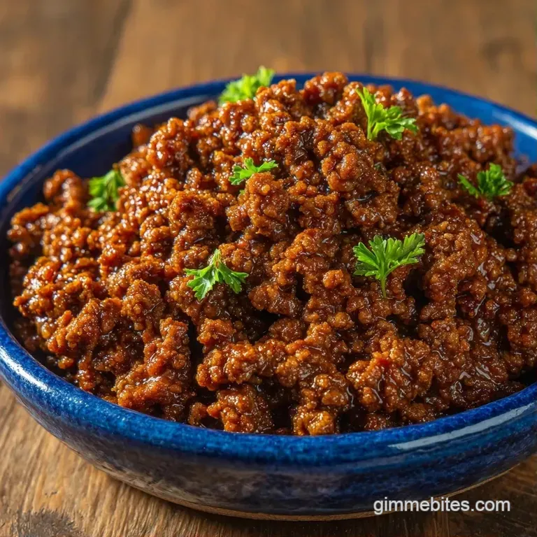 Saut&eacute;ed beef and crisp vegetables elegantly plated in a white ceramic bowl with a sprinkle of toasted sesame seeds.