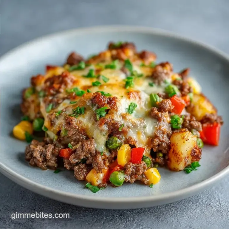 One-Pan Cheesy Beef & Veggie Skillet: Hearty and Fast
