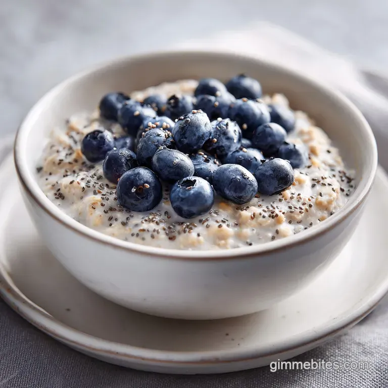 A white ceramic bowl filled with creamy porridge, topped with neat rows of raspberries and a sprig of fresh mint.