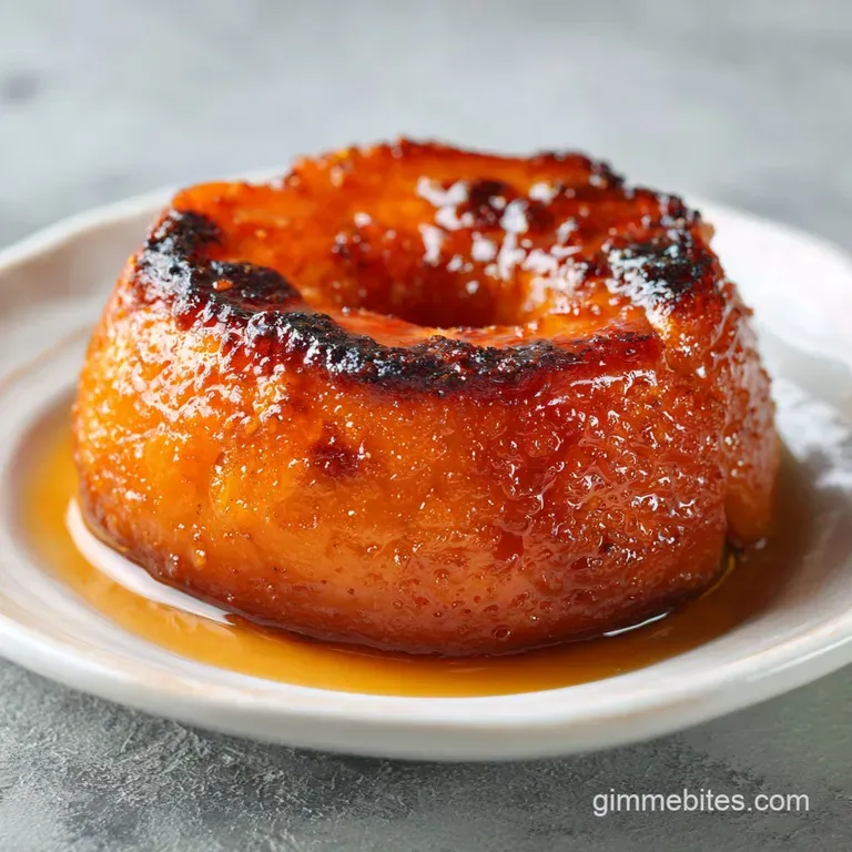 A perfectly roasted pumpkin wedge, caramelized and glistening, rests on a white plate with a sprinkle of cinnamon.