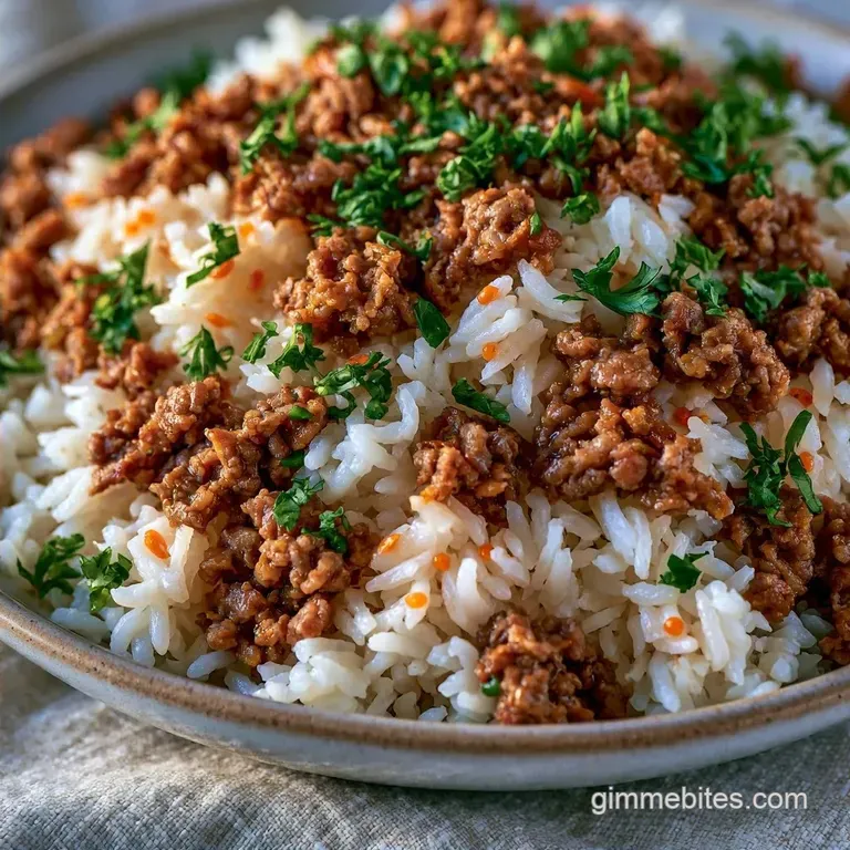 Hidden Veggie Ground Beef and Rice Skillet
