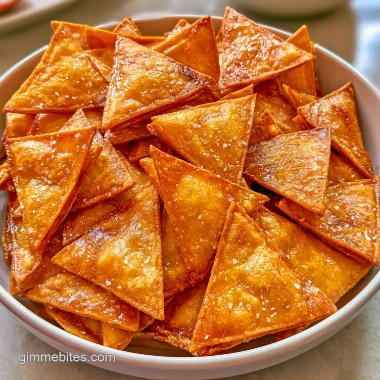 A mountain of toasted corn chips served in a rustic wooden bowl beside a colorful bowl of chunky tomato salsa.