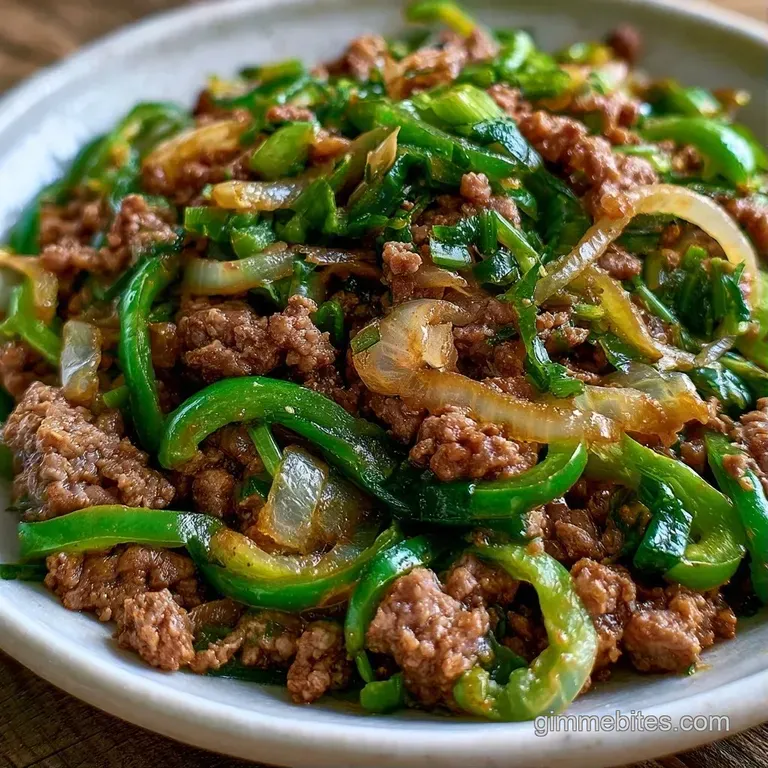 A shallow white bowl filled with savory beef in a creamy sauce, paired with crusty toasted baguette slices.