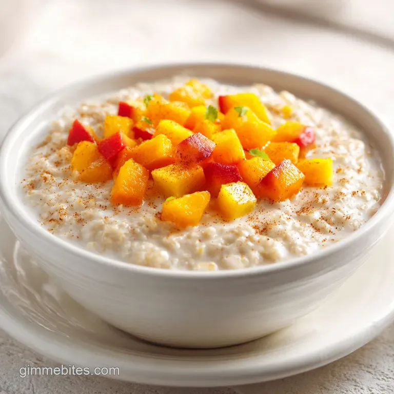 Peaches and Cream Oatmeal: Creamy and Rich