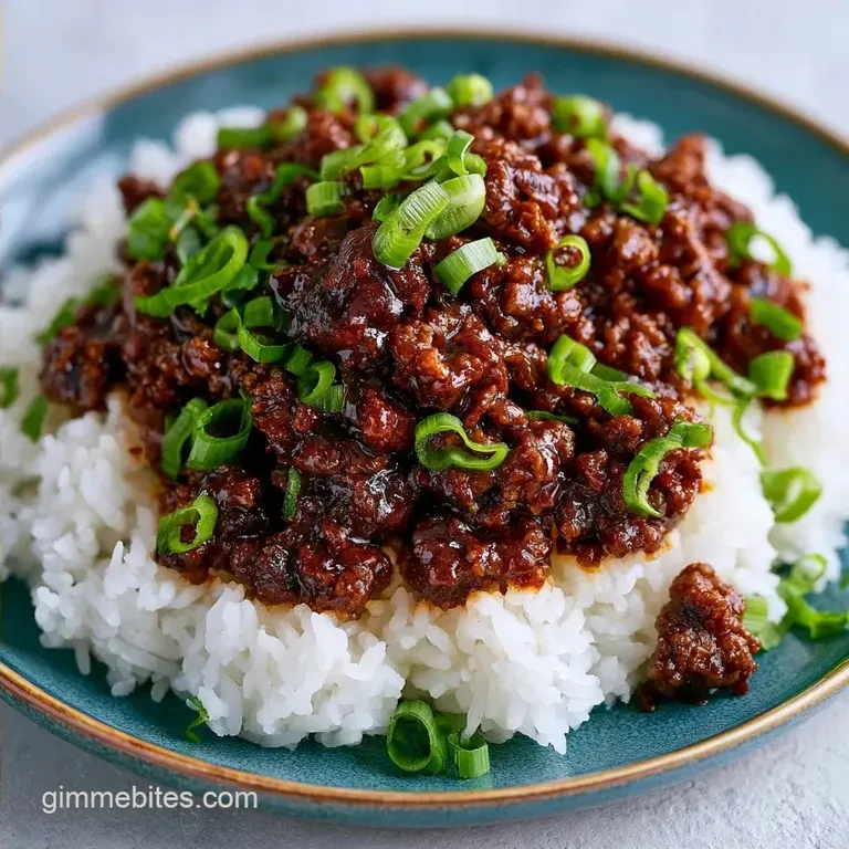 Quick Korean Ground Beef Bowls: Savory and Sticky