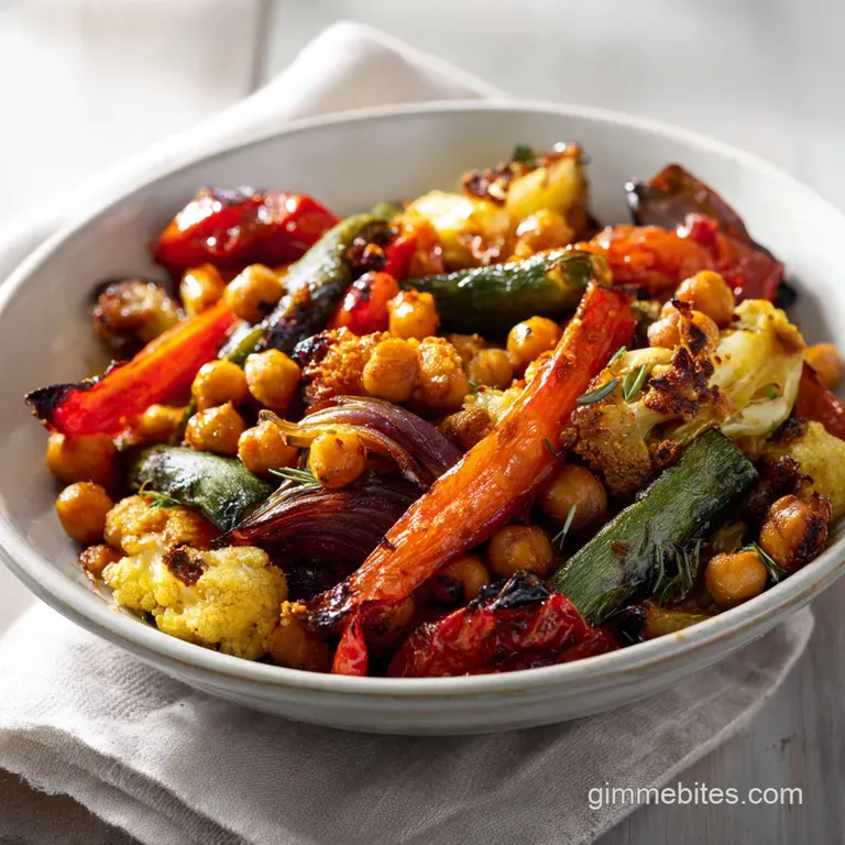 Veggie Lunch Idea with Roasted Chickpeas
