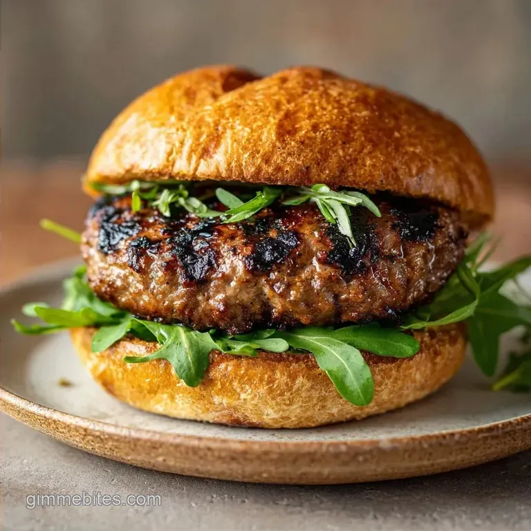 Star Ground Beef Burger: Pan-Seared and Juicy