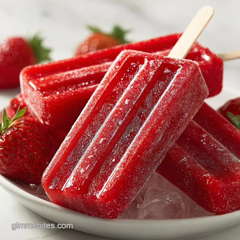 3-Ingredient Strawberry Ice Pops: Velvety Texture