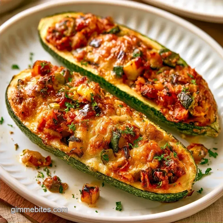 Veggie Stuffed Zucchini Boats: Savory Dinner