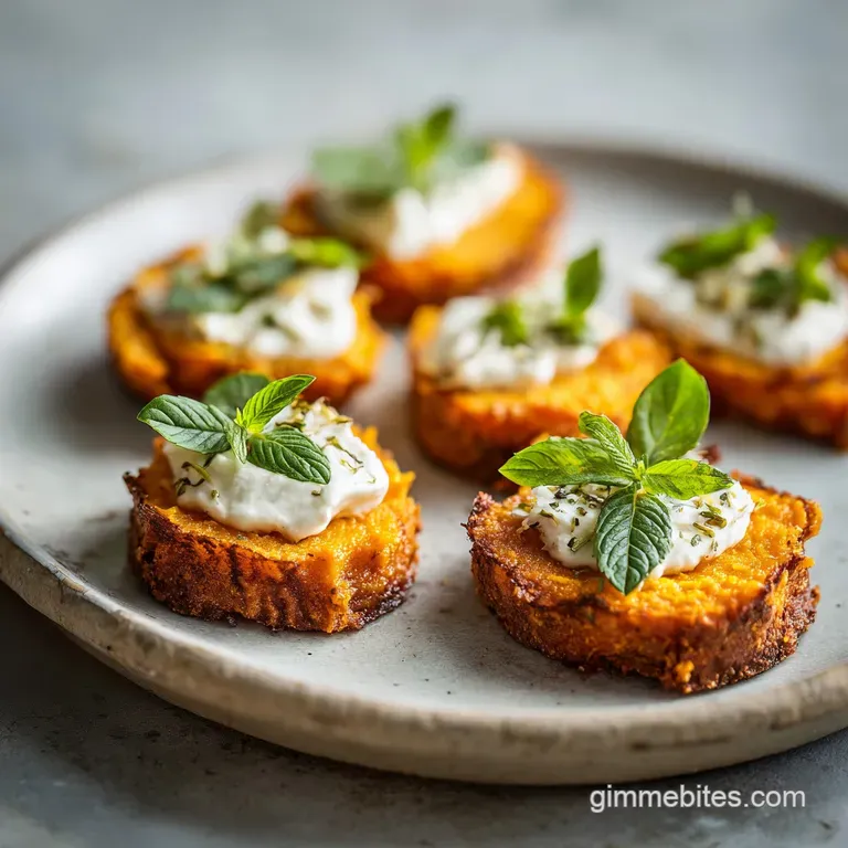 A swirl of velvety orange puree crowned with tender, roasted sweet potato wedges, a hint of steam rising.