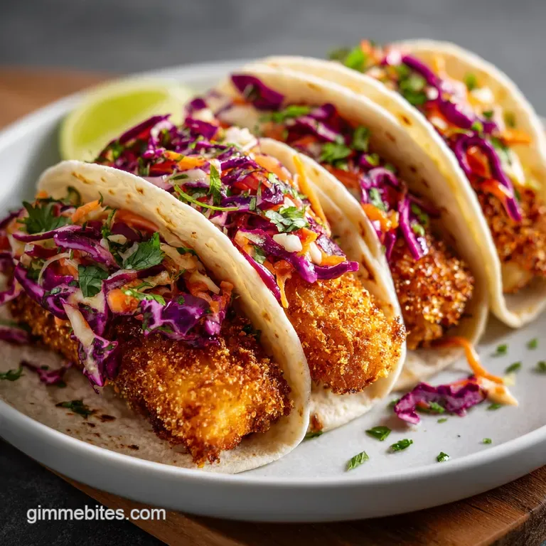Ultra-Crispy Fish Stick Tacos with Zesty Slaw